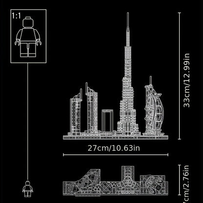 740pcs Collectible Architecture Building Set for Adults - Create Stunning Skylines