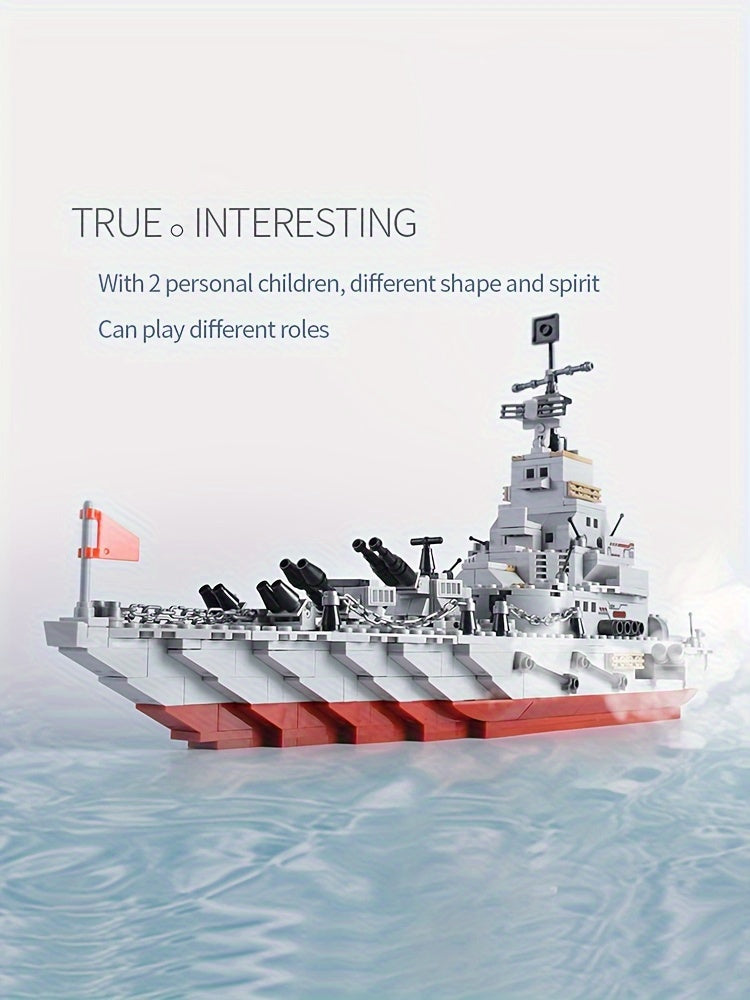 Building Block Cruiser Gift, 900pcs Diy Building Kit, Learning Engineering Building Toys, Christmas Gift