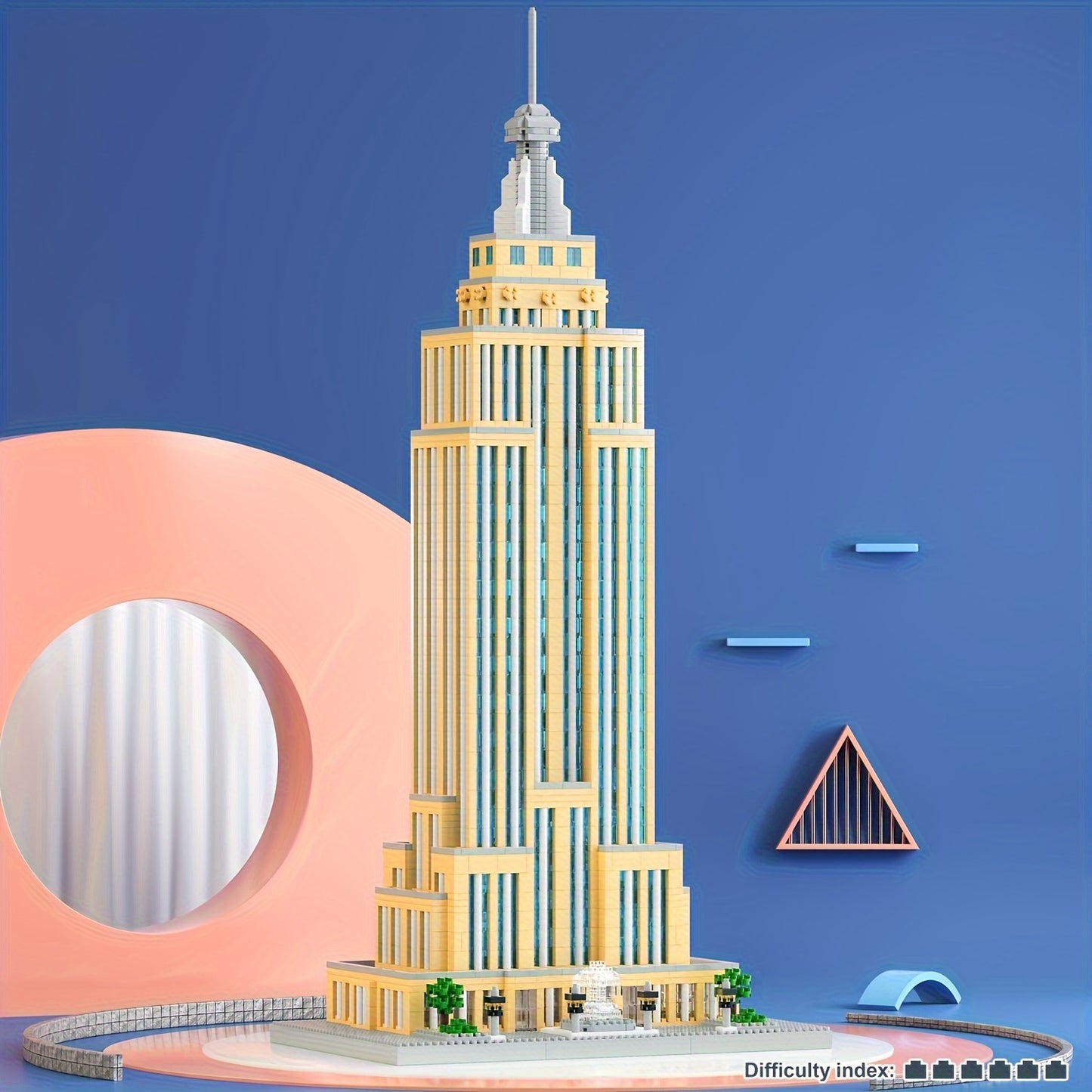 Empire State Building Micro Blocks Set - 3819 Piece Architectural Model, Perfect For Home Decor & Birthday Gifts, Ages 14+
