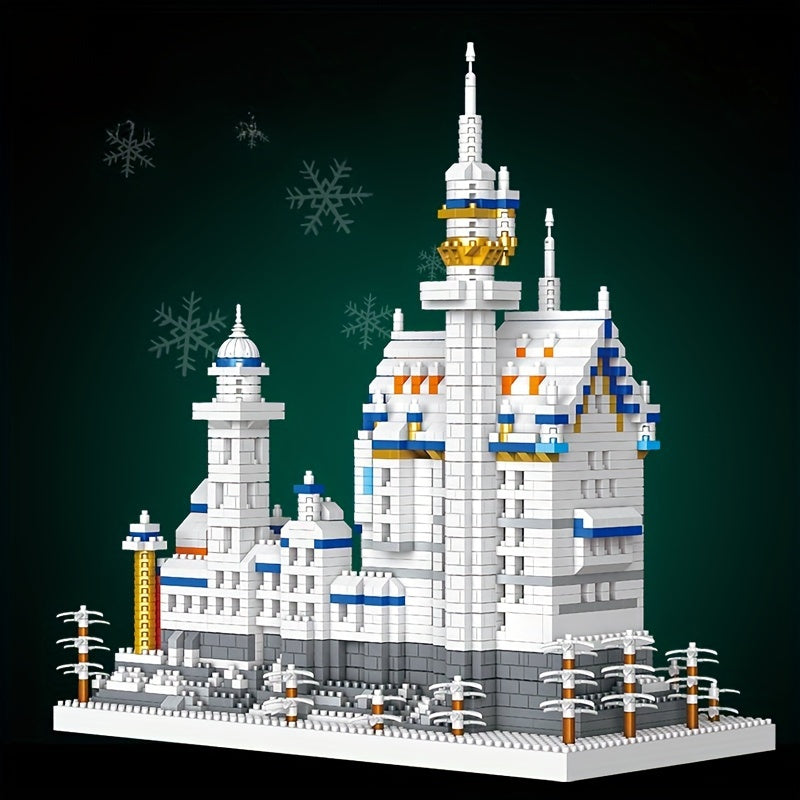 2790pcs Miniature Building Blocks Of World Famous Landmarks, Swan Lake Castle, A World Landscape Architectural Model, Assembly Toy, Gift, De
