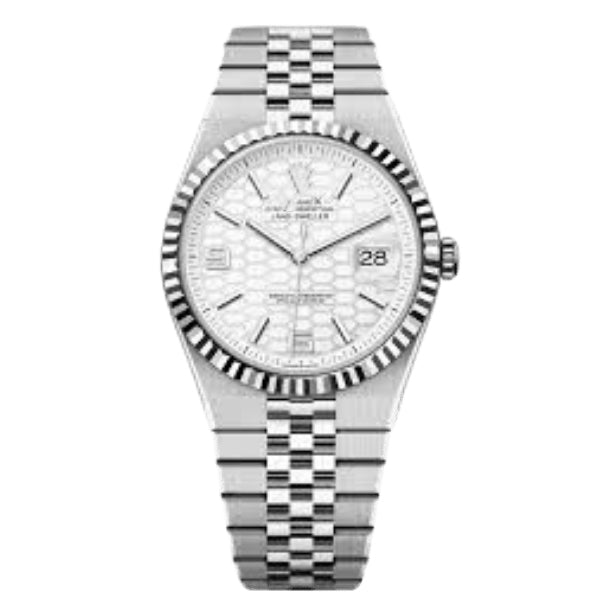 Men's Automatic Mechanical Watch With Honeycomb White Dial