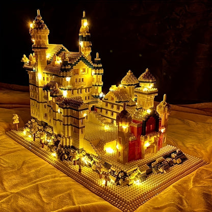 2790pcs Miniature Building Blocks Of World Famous Landmarks, Swan Lake Castle, A World Landscape Architectural Model, Assembly Toy, Gift, De