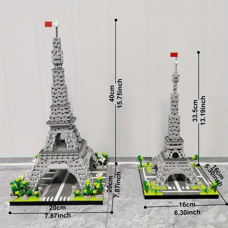 Architecture Paris Eiffel Tower Micro Blocks Set, liniBricks, 3D Puzzle Toy, Educational Toys To Explore WorldArchitecture, Building Blocks