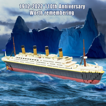 Large Titanic Model Building Block Kit, 1333 Pieces Adults Challenging Huge Titanic Cruise Ship Model Building Set Toys