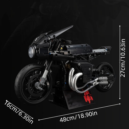 1981-Piece Cool Dark Motorcycle & Racing Car Building Blocks Set - 1:5 Scale Diy Model Kit For Teens & Adults, Durable Abs Material, Perfect