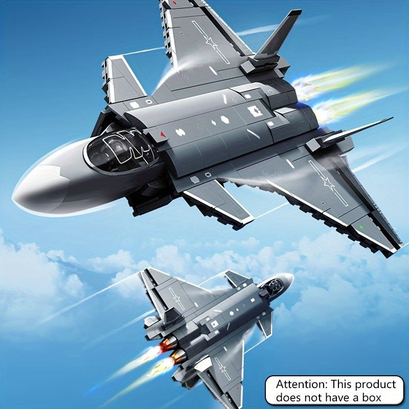 Chengdu J-20 Stealth Fighter Jet Building Blocks Set for Adults, DIY Collectible Model Kit, Educational Construction Toy, Aviation Military