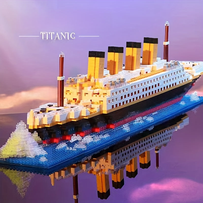 2500+pcs Building Blocks Assembled Toys Titanic Jumbo Educational Intelligence Cruise Model Gift, Halloween/Thanksgiving Day/Christmas gift,