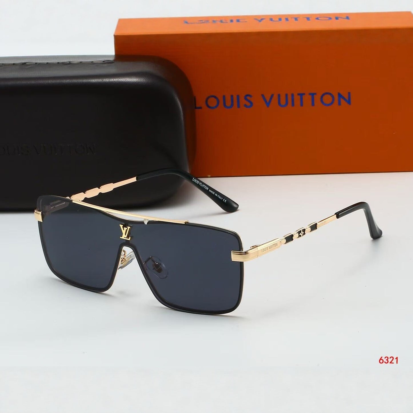 「#133」Trendy Oversized Integrated Frame Sunglasses