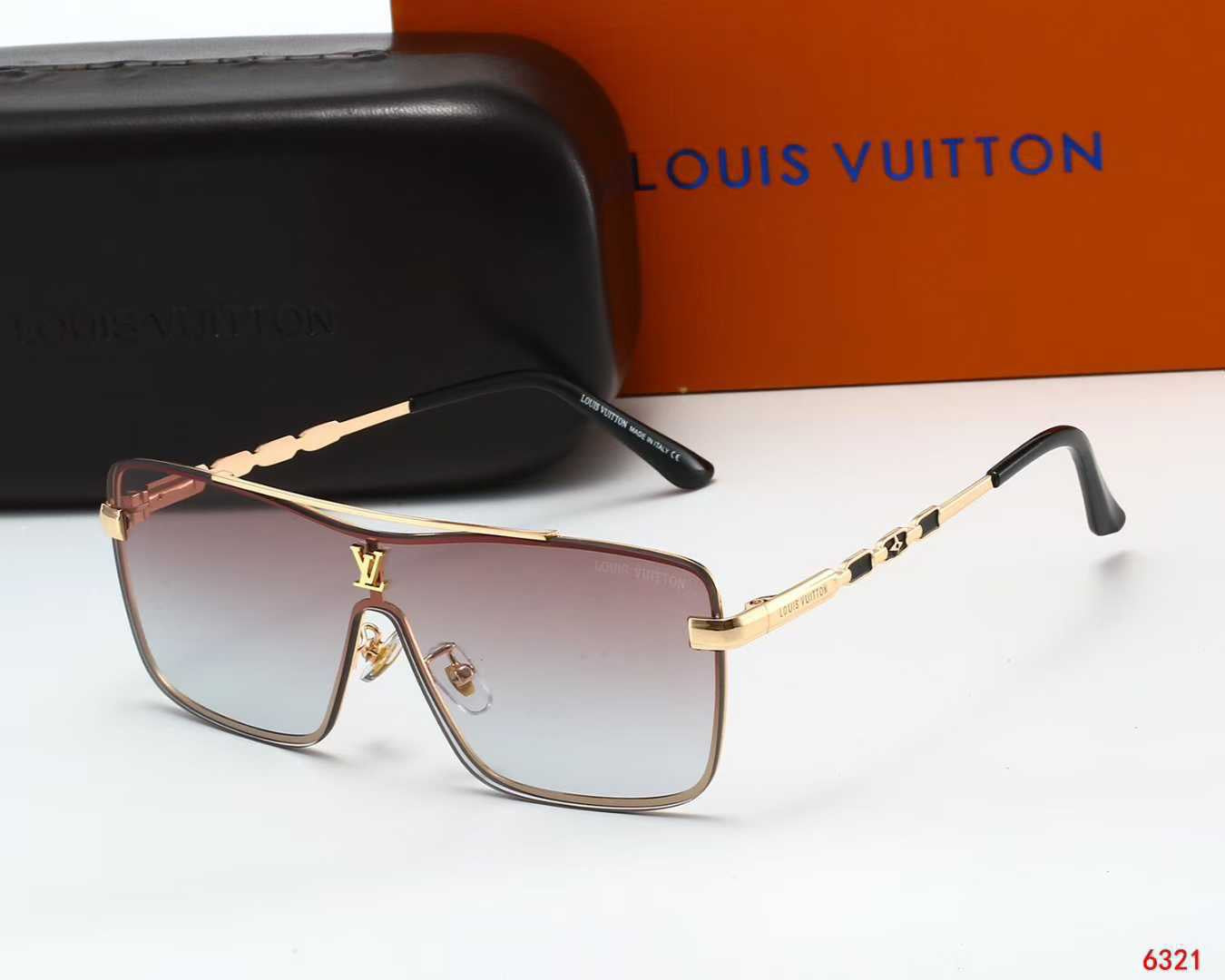 「#133」Trendy Oversized Integrated Frame Sunglasses