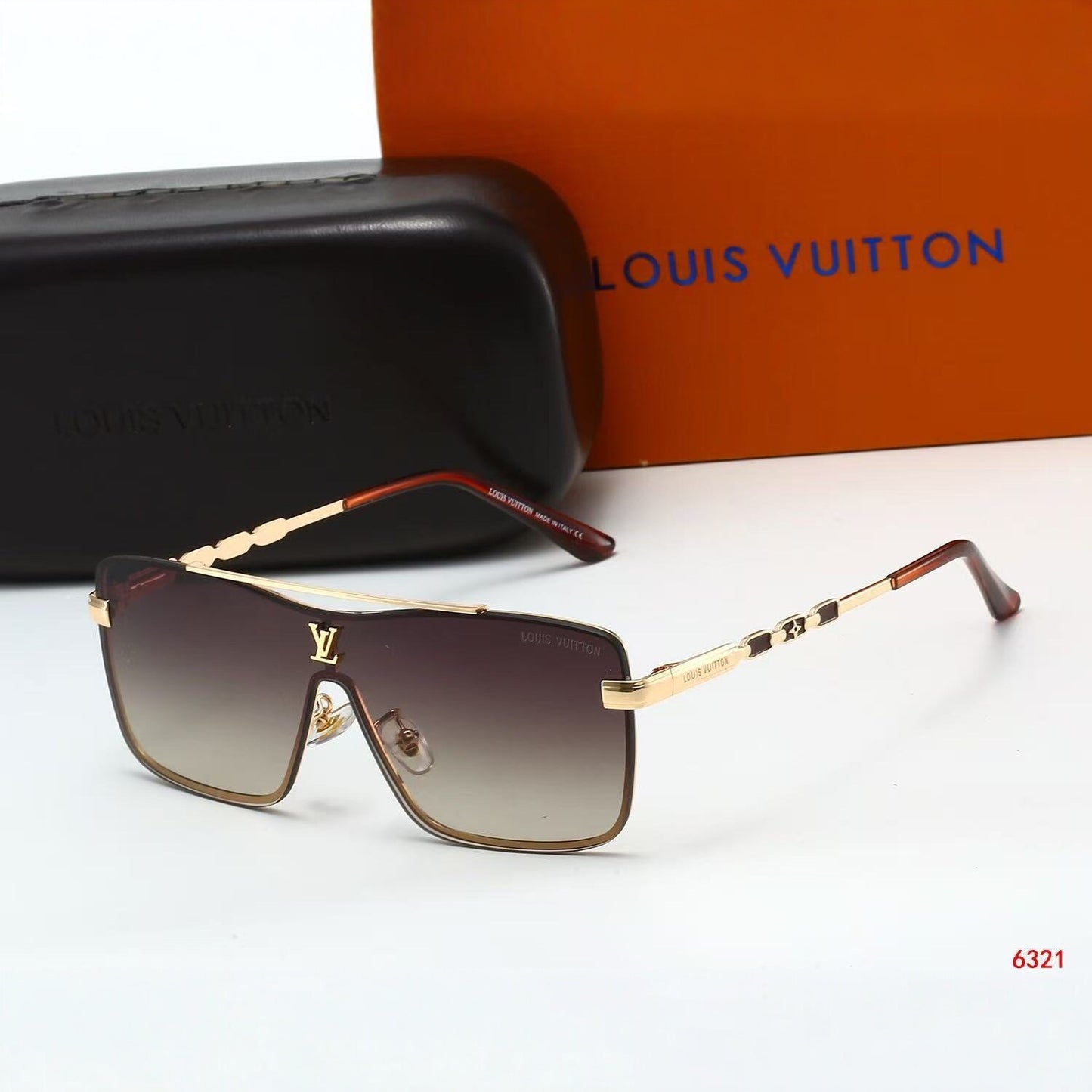 「#133」Trendy Oversized Integrated Frame Sunglasses