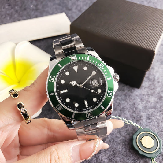 【#A16】Business Stainless Steel Band Quartz Wristwatch, Trendy Waterproof Versatile Timepiece