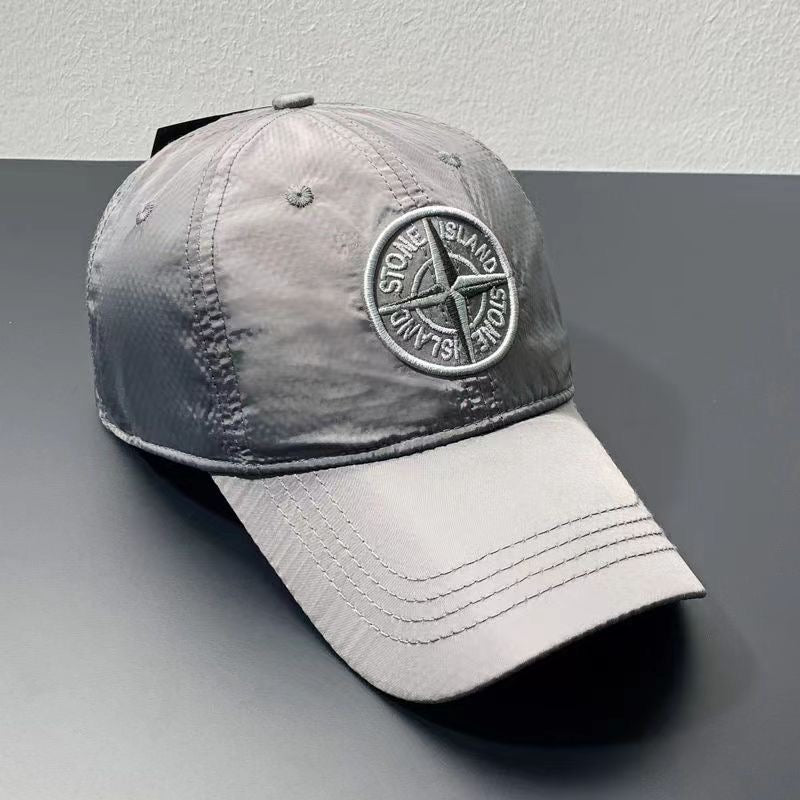 Streetwear Style Compass Embroidered Baseball Cap, Quick-Dry Breathable Unisex Trucker Hat