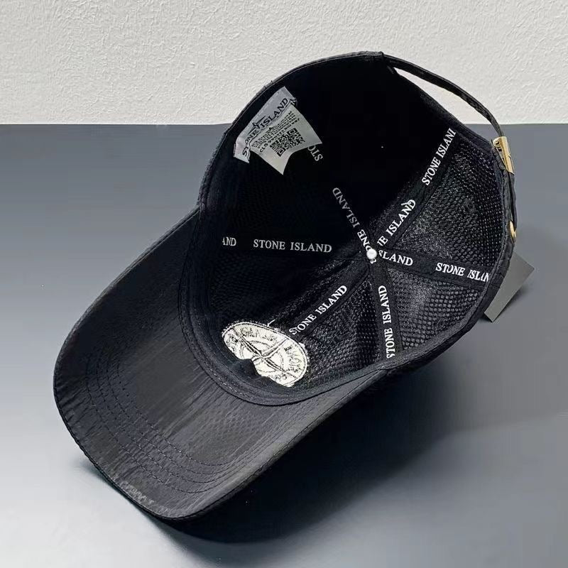 Streetwear Style Compass Embroidered Baseball Cap, Quick-Dry Breathable Unisex Trucker Hat