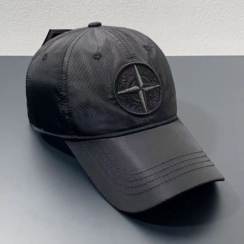 Streetwear Style Compass Embroidered Baseball Cap, Quick-Dry Breathable Unisex Trucker Hat