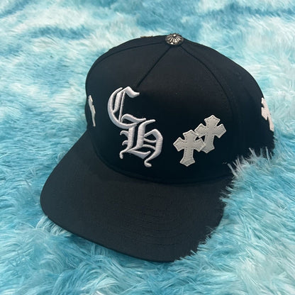 American Retro Cross Embroidered Flat-Brim Baseball Cap, Streetwear Gothic Letter Hip-Hop Hat, Unisex Versatile Trucker Hat