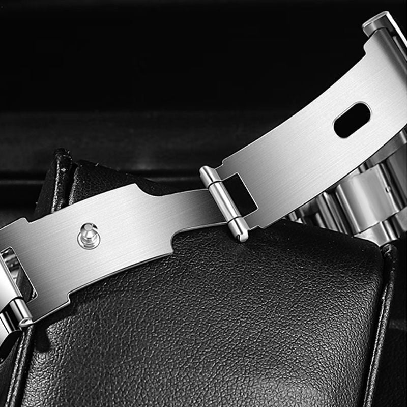 Classic Diver-Style Multi-Function Men's Quartz Watch, Luminous Waterproof Steel Band Wristwatch, Business Casual Versatile Sports Watch