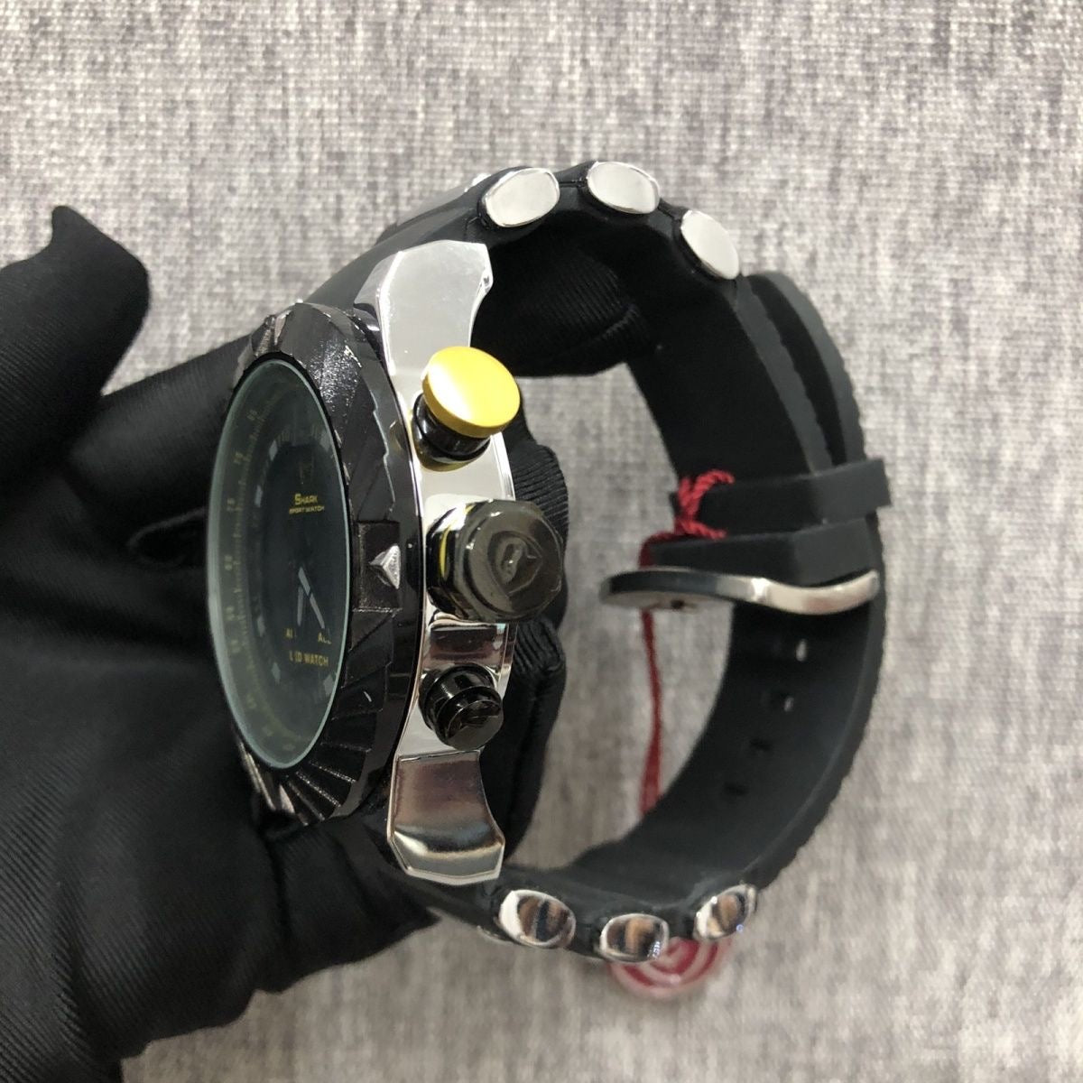 Outdoor Multi-Function Men's Sports Watch, Waterproof Shockproof LED Digital Watch, Trendy Large Dial Quartz Wristwatch