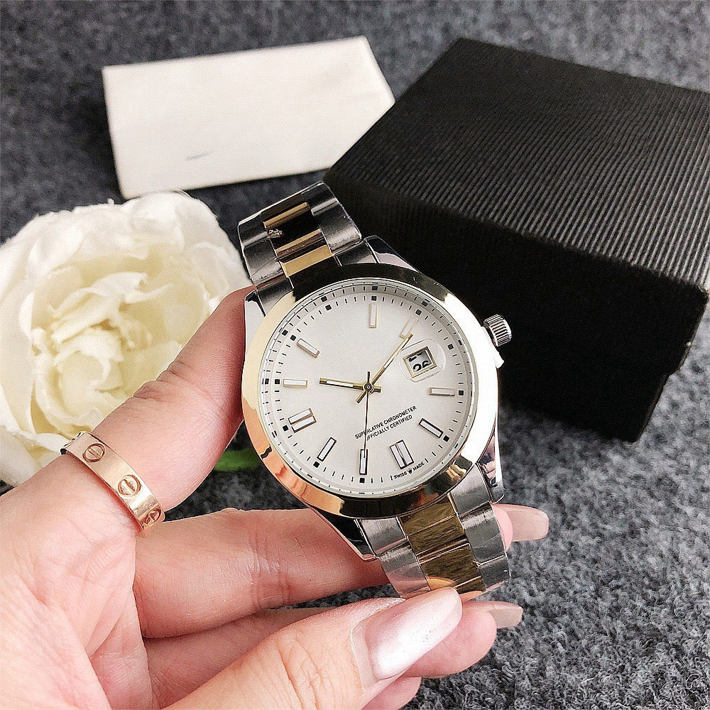 Classic Business Men's Quartz Watch, Minimalist Date Steel Band Wristwatch, Luxury Versatile Waterproof Timepiece