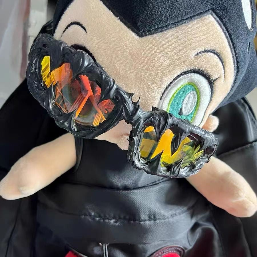 Dark Fluid-Shaped Sunglasses, Niche Quirky Irregular Shades, Y2K Streetwear Eyewear