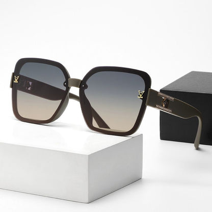Oversized Square Sunglasses with Rhinestone Details, Luxury UV Protection Shades, Face-Flattering Eyewear