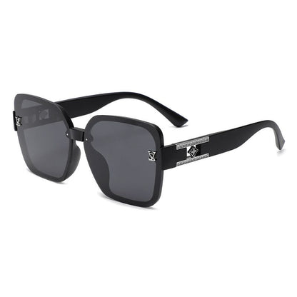 Oversized Square Sunglasses with Rhinestone Details, Luxury UV Protection Shades, Face-Flattering Eyewear