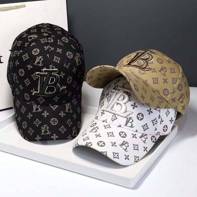 Classic Monogram Embroidered Baseball Cap, Casual Sun Protection Hat, Unisex Versatile Dad Cap