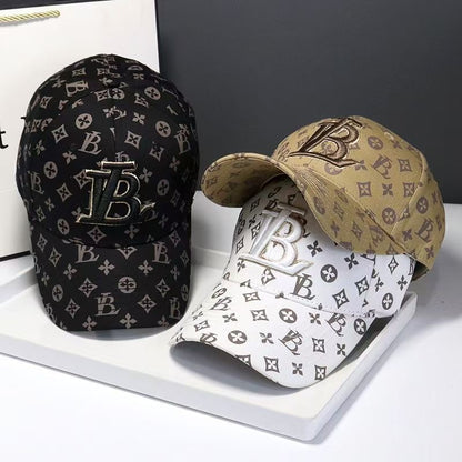 Classic Monogram Embroidered Baseball Cap, Casual Sun Protection Hat, Unisex Versatile Dad Cap