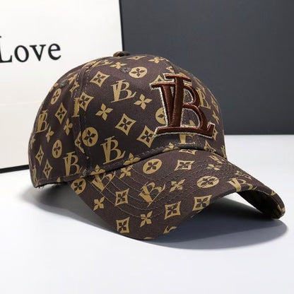 Classic Monogram Embroidered Baseball Cap, Casual Sun Protection Hat, Unisex Versatile Dad Cap