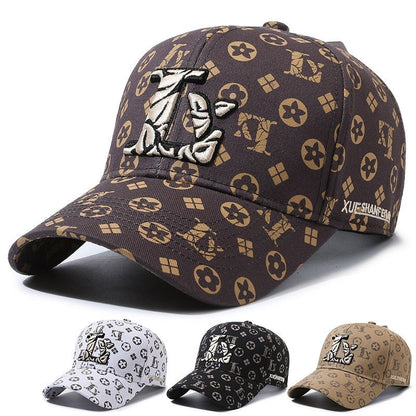 Classic Monogram Embroidered Baseball Cap, Casual Sun Protection Hat, Unisex Versatile Dad Cap