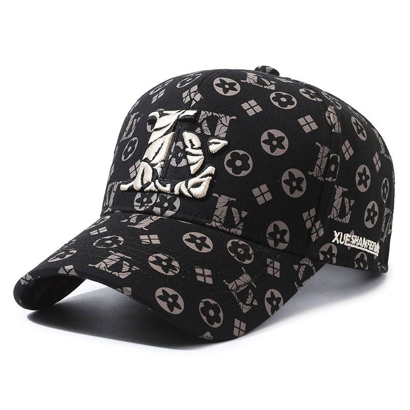 Classic Monogram Embroidered Baseball Cap, Casual Sun Protection Hat, Unisex Versatile Dad Cap