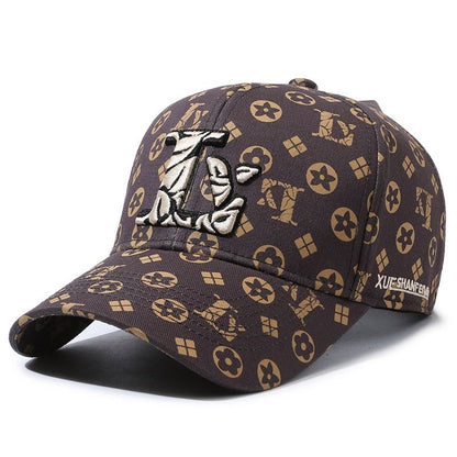 Classic Monogram Embroidered Baseball Cap, Casual Sun Protection Hat, Unisex Versatile Dad Cap