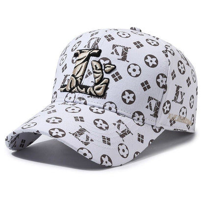 Classic Monogram Embroidered Baseball Cap, Casual Sun Protection Hat, Unisex Versatile Dad Cap
