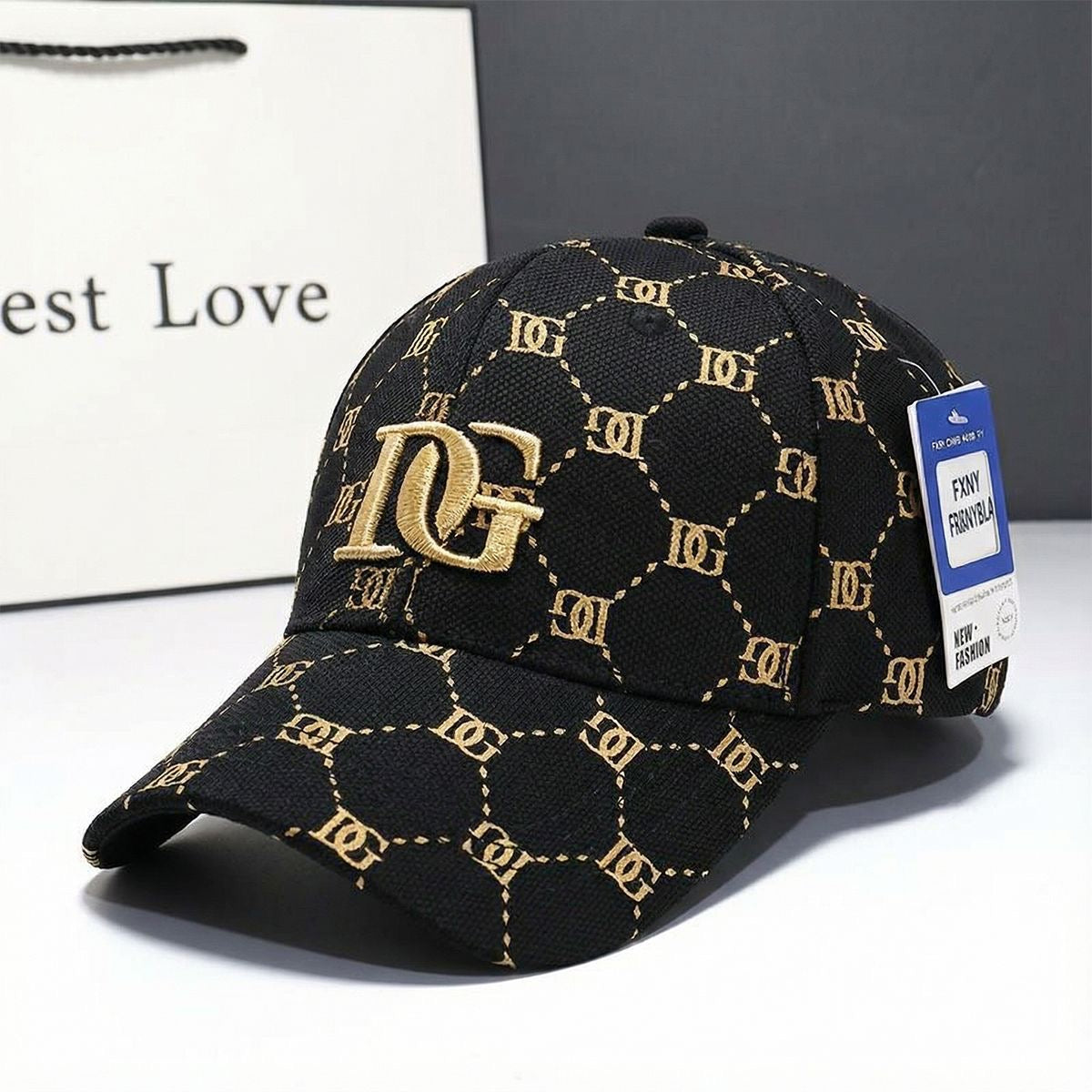 Classic Monogram Embroidered Baseball Cap, Casual Sun Protection Hat, Unisex Versatile Dad Cap