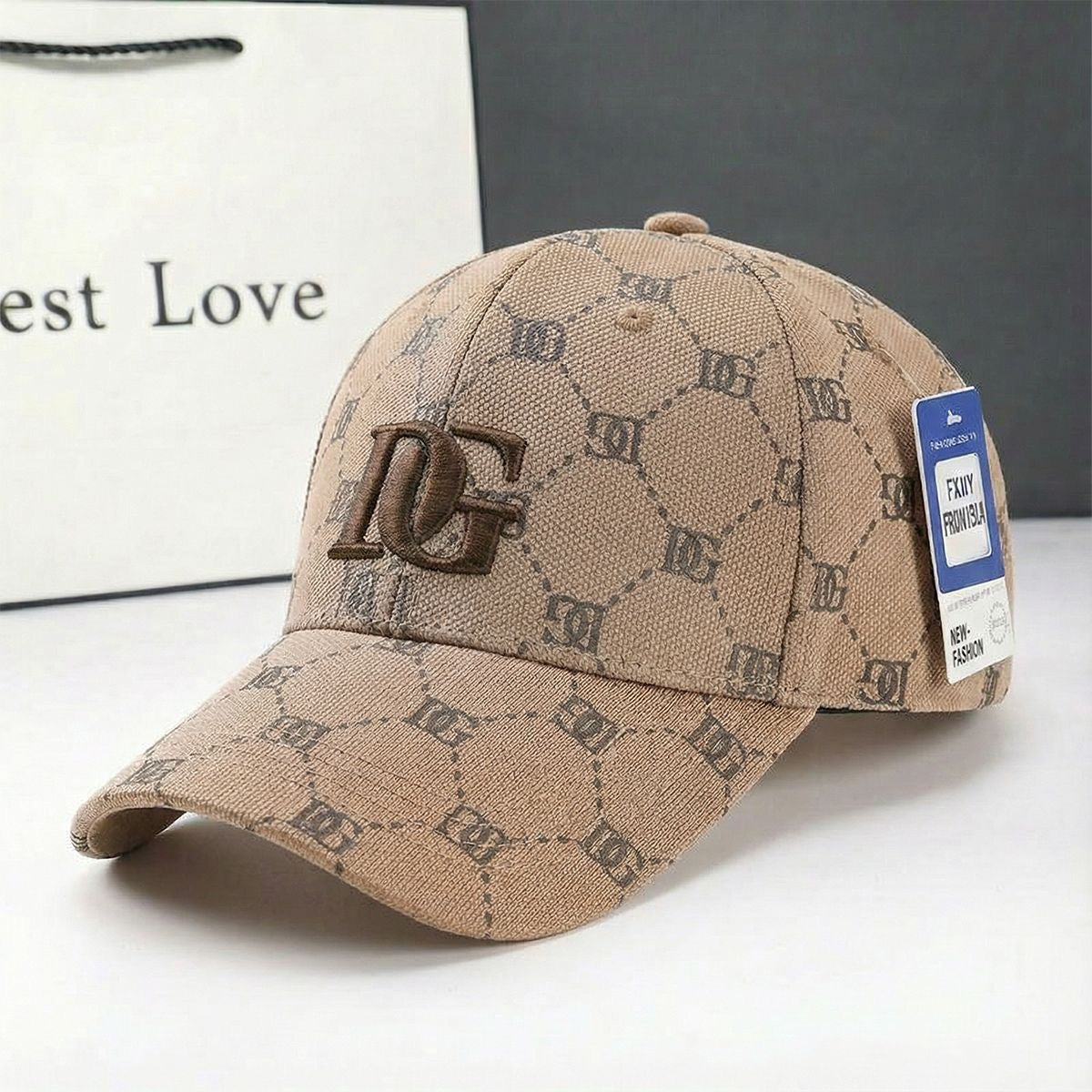 Classic Monogram Embroidered Baseball Cap, Casual Sun Protection Hat, Unisex Versatile Dad Cap