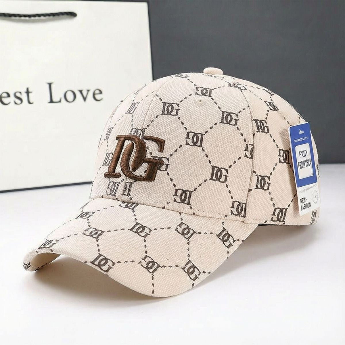 Classic Monogram Embroidered Baseball Cap, Casual Sun Protection Hat, Unisex Versatile Dad Cap
