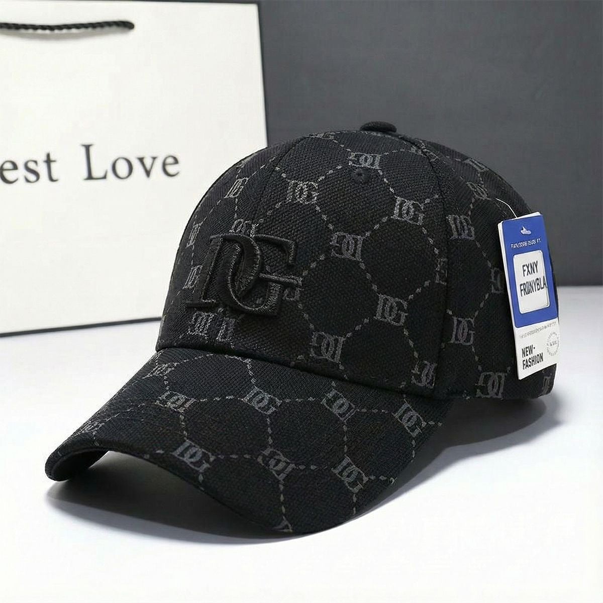 Classic Monogram Embroidered Baseball Cap, Casual Sun Protection Hat, Unisex Versatile Dad Cap