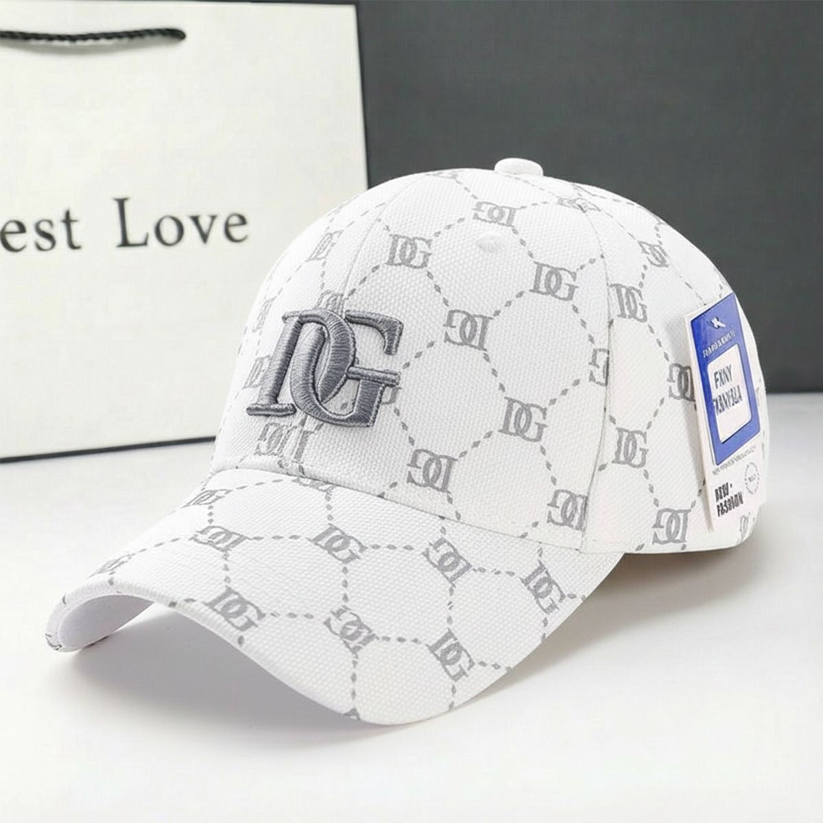 Classic Monogram Embroidered Baseball Cap, Casual Sun Protection Hat, Unisex Versatile Dad Cap