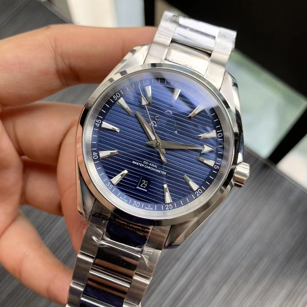 Business Casual Automatic Mechanical Watch, 150m Waterproof Steel Band Men's Wristwatch, Chronometer Certified Textured Dial Timepiece