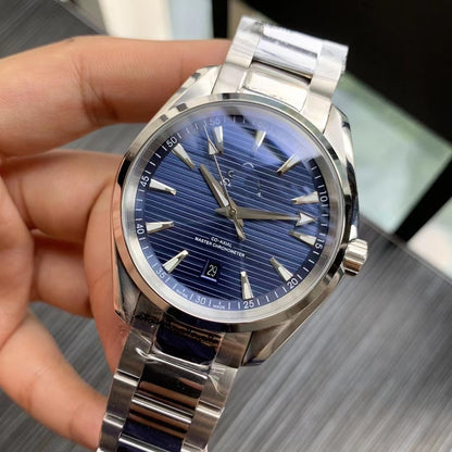 Business Casual Automatic Mechanical Watch, 150m Waterproof Steel Band Men's Wristwatch, Chronometer Certified Textured Dial Timepiece