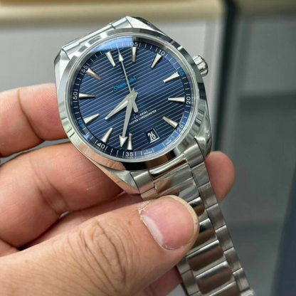 Business Casual Automatic Mechanical Watch, 150m Waterproof Steel Band Men's Wristwatch, Chronometer Certified Textured Dial Timepiece