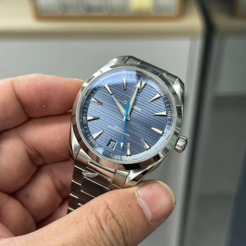 Business Casual Automatic Mechanical Watch, 150m Waterproof Steel Band Men's Wristwatch, Chronometer Certified Textured Dial Timepiece