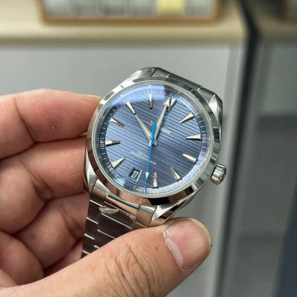 Business Casual Automatic Mechanical Watch, 150m Waterproof Steel Band Men's Wristwatch, Chronometer Certified Textured Dial Timepiece