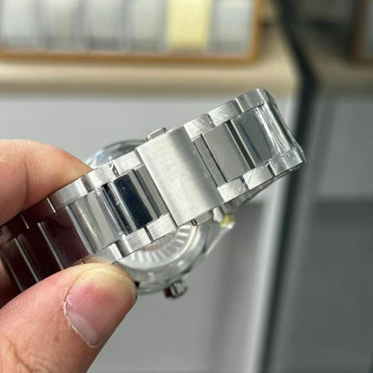 Business Casual Automatic Mechanical Watch, 150m Waterproof Steel Band Men's Wristwatch, Chronometer Certified Textured Dial Timepiece