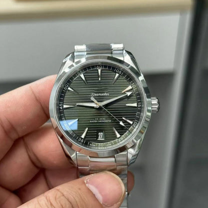 Business Casual Automatic Mechanical Watch, 150m Waterproof Steel Band Men's Wristwatch, Chronometer Certified Textured Dial Timepiece
