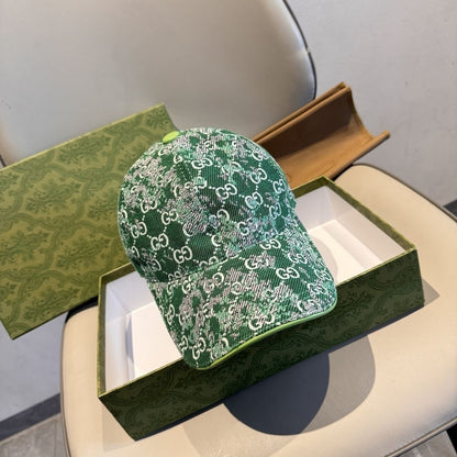 Distressed Monogram Jacquard Baseball Cap