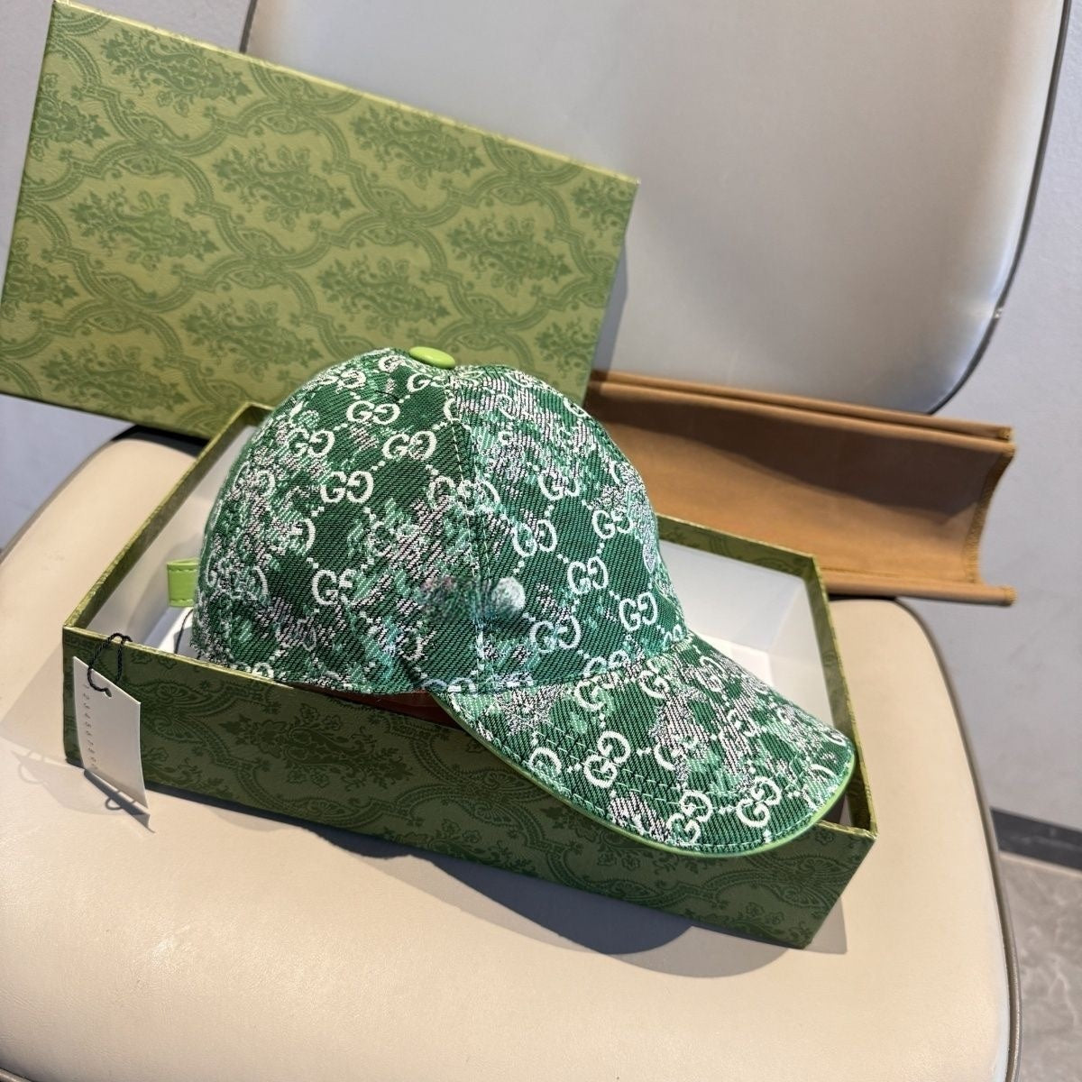 Distressed Monogram Jacquard Baseball Cap