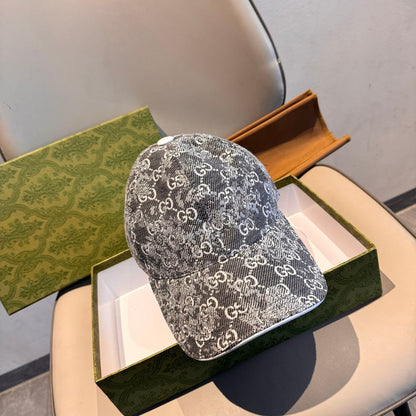 Distressed Monogram Jacquard Baseball Cap