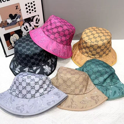 Monogram Jacquard & Botanical Print Bucket Hat