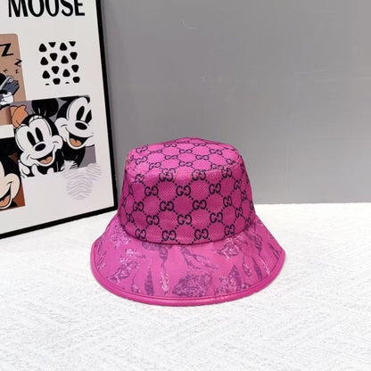 Monogram Jacquard & Botanical Print Bucket Hat