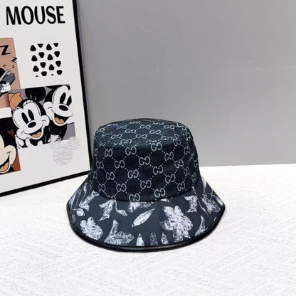 Monogram Jacquard & Botanical Print Bucket Hat